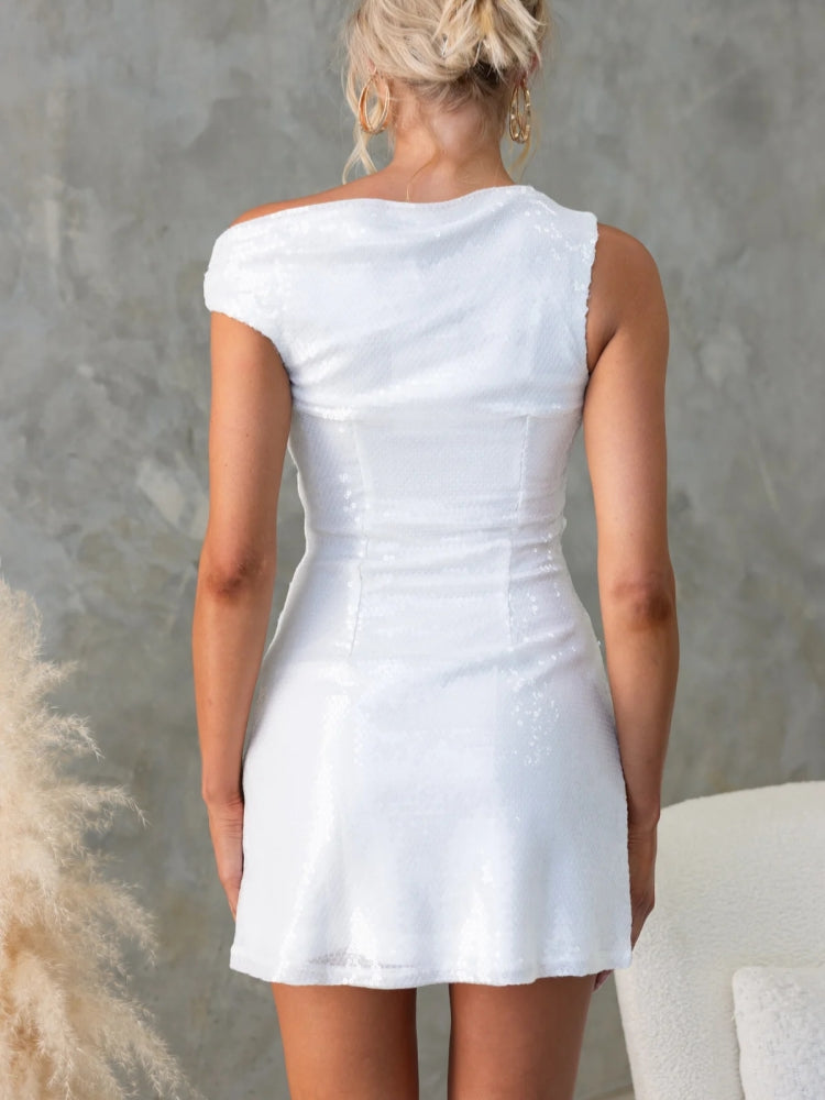 Sequin Off-Shoulder Bodycon Dress