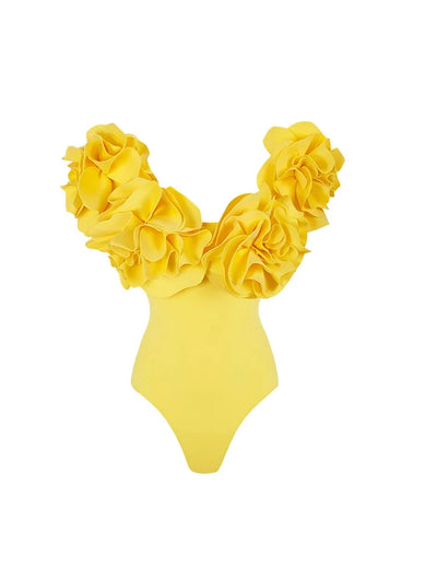 Strapless Solid Color Luxe One-Piece