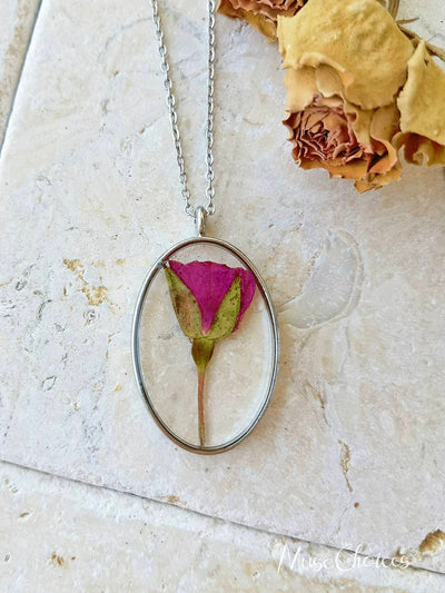 Resin Pressed Flower Necklaces - Colorful Mix Floral Set