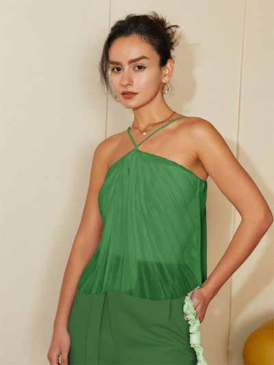 Sophisticated Backless Lace Tank Top