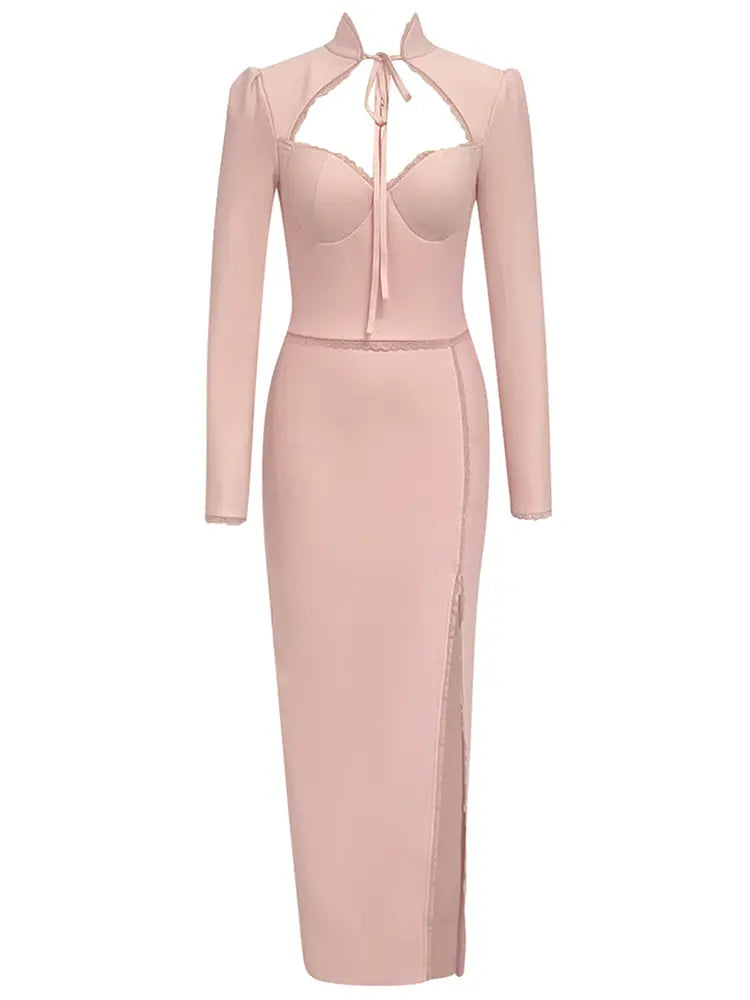 Sexy Fashion Long Sleeve Strapless Dress