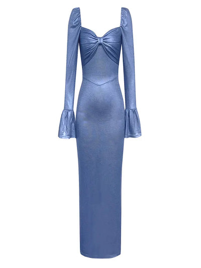 Elegant Strapless Satin Evening Dress