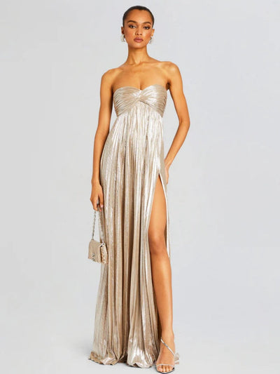 Sophisticated Knotted Slit Evening Gown