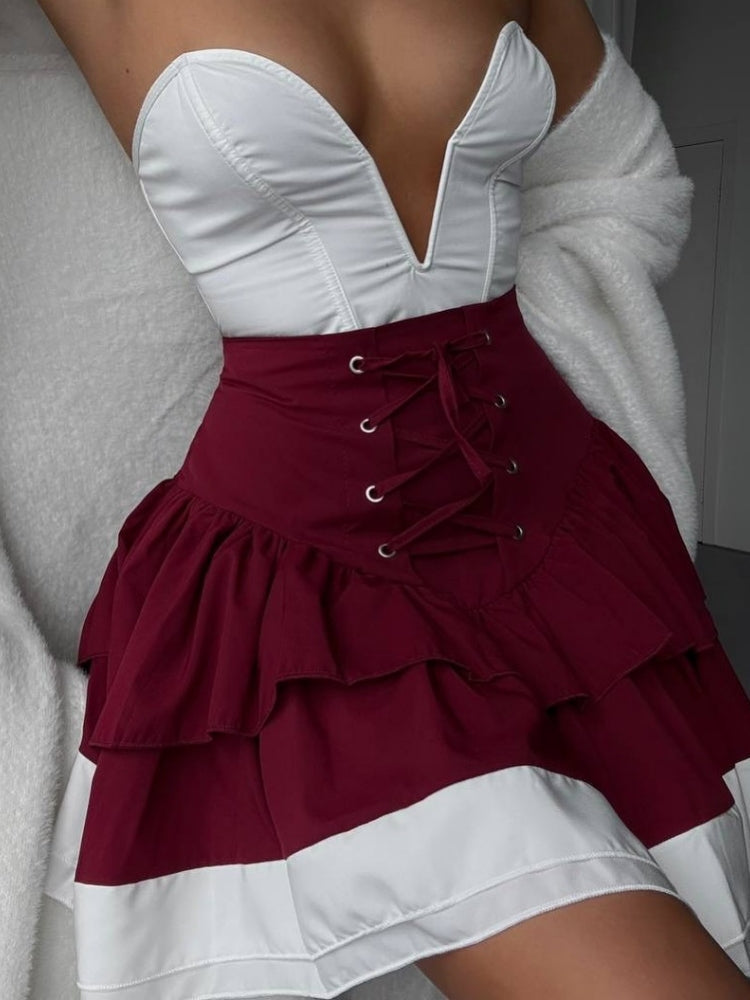 Tiered Ruffle Skirt Set