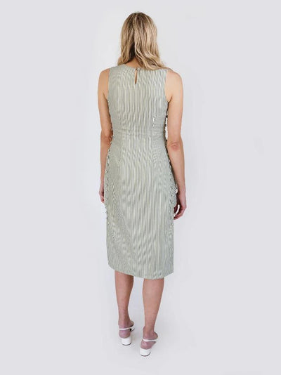 Seersucker Olive Midi Tunic Shorts Sets