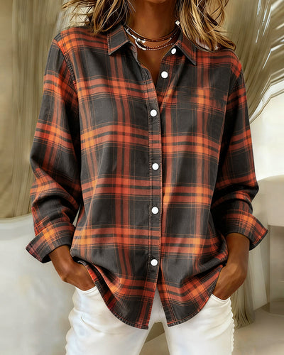 Stella® | Shirt with Check Pattern and Notched Collar