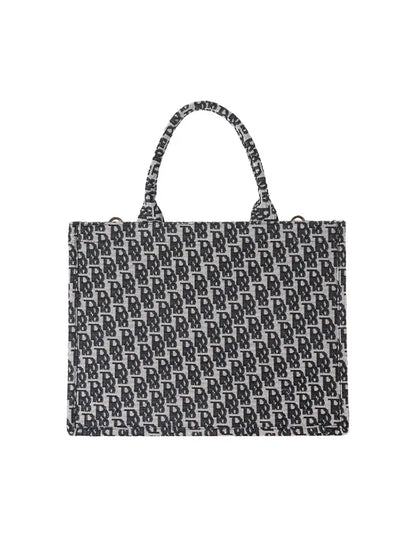 New Creative Canvas Tote Bag with Chinese-Inspired Print