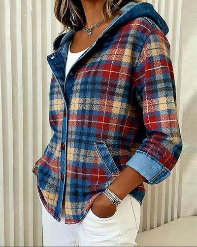 Stella® | Fashionable Checked Jacket with Hood