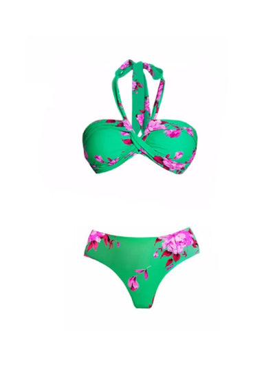Halter Printed Sexy Bikini Set