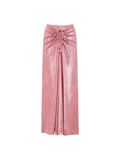 Pink Glossy One-Piece with 3D Butterfly