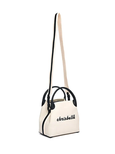New High-End Letter Canvas Tote with Detachable Strap