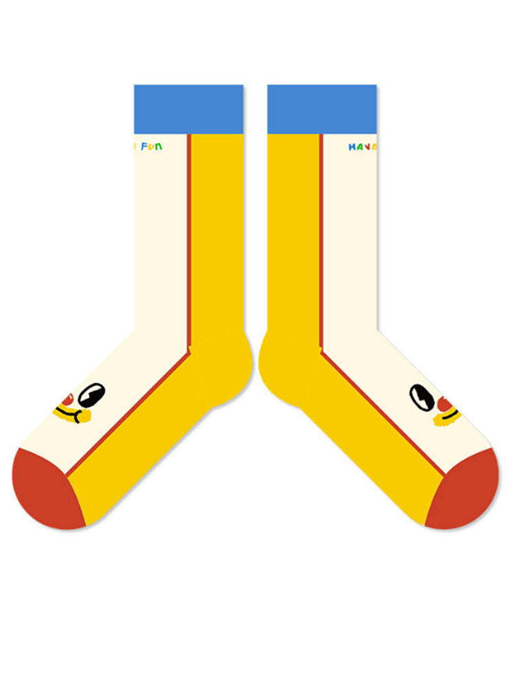 Cartoon Clown Pattern Socks