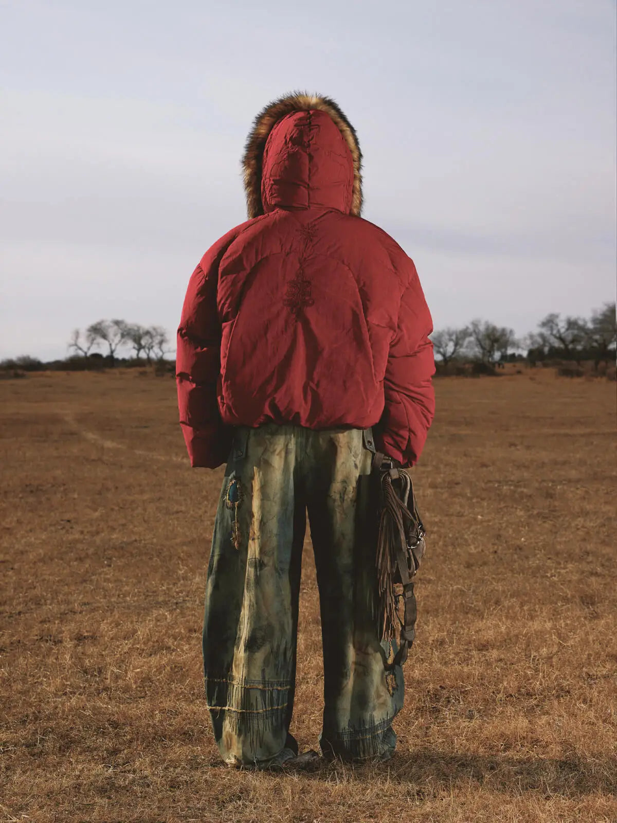 Plato-Dyed Embroidered Scimitar Jeans