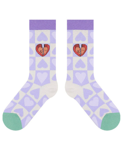 Cartoon Broken Heart Socks