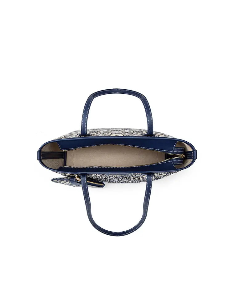 Jacquard Star Rhinestone Tote Bag