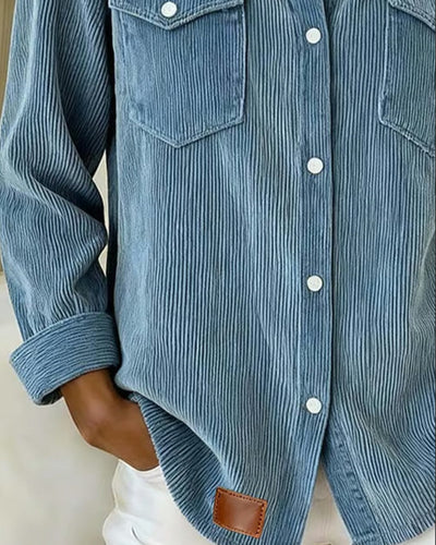 Stella® | Long-Sleeve Shirt with Lapel and Button Placket