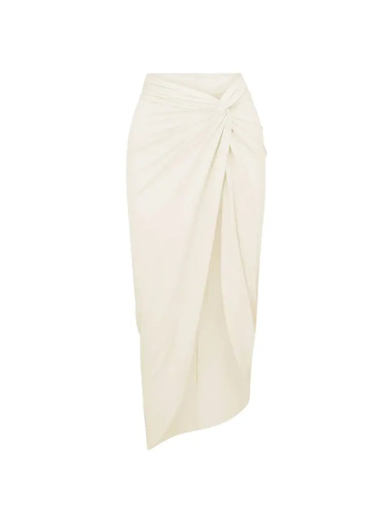 Morandi Colorblock High-Waist Hot Spring Swimsuit Set