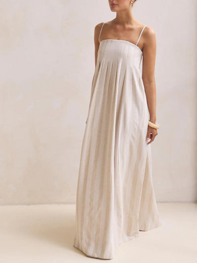 Pleated Slip Maxi Dress