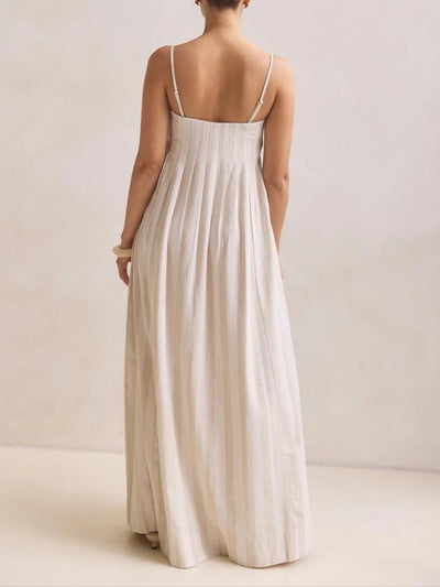 Pleated Slip Maxi Dress