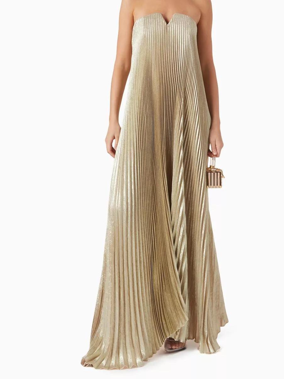 Black Tie Strapless Gown