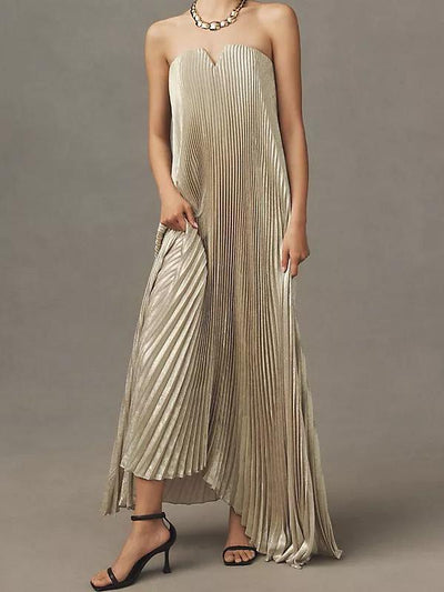 Black Tie Strapless Gown