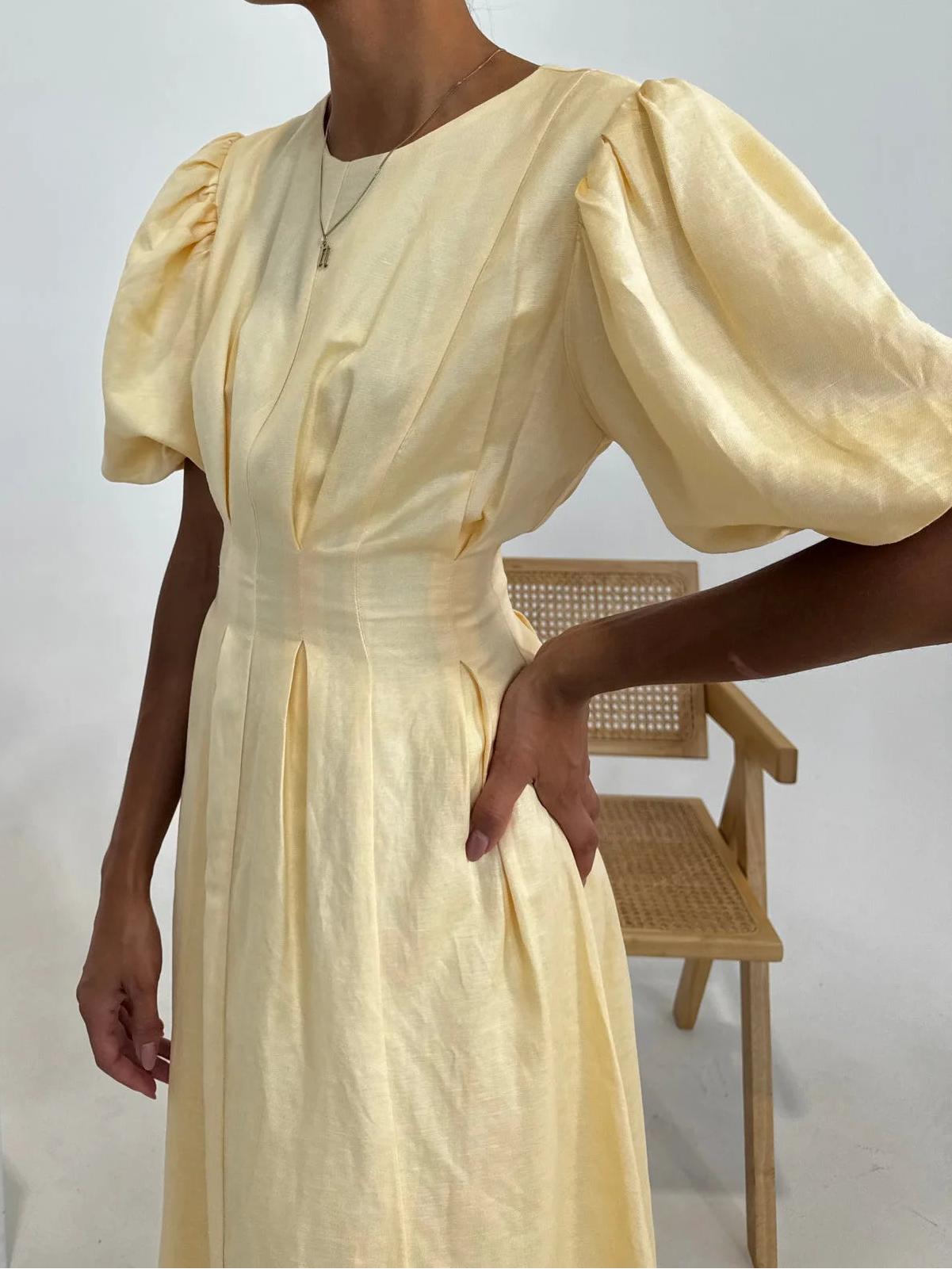 Butter Yellow Air Maxi Dress