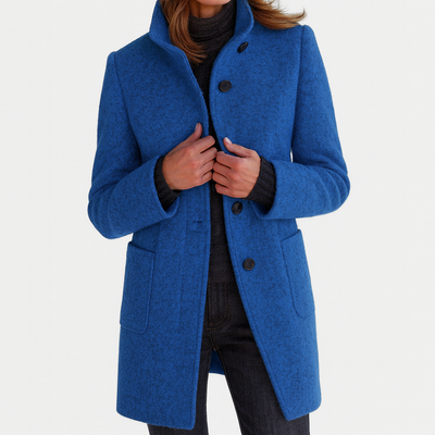 Freya | High Collar Jacket in Wool Blend