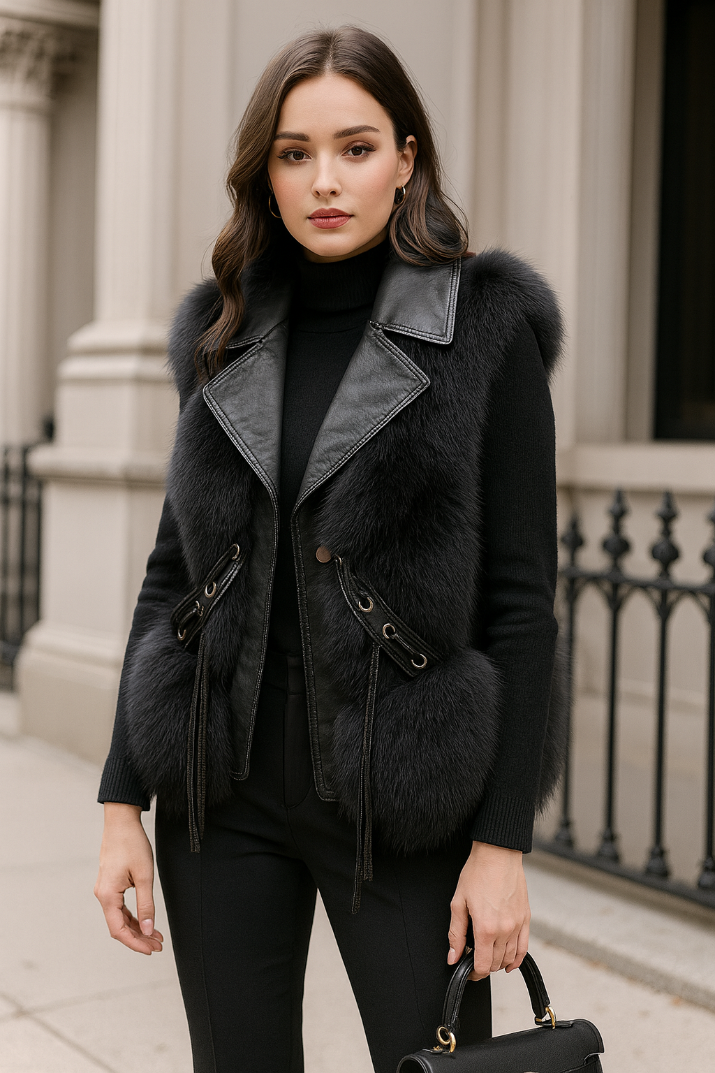 Ivory Frost Luxe Faux-Fur Vest