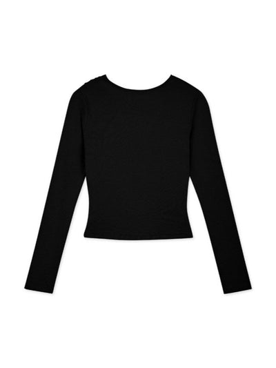 Black Sequin Long Sleeve Knit Top & Mini Skirt