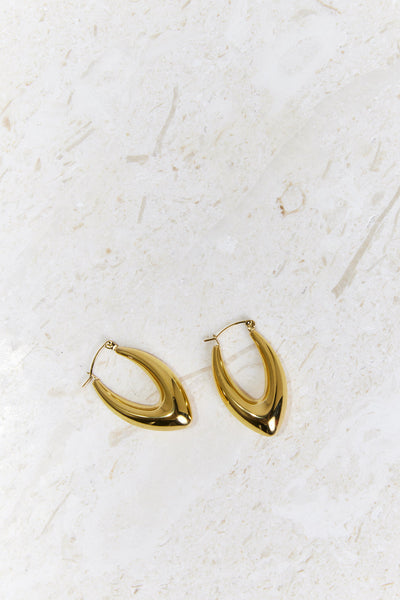 18k Plated Gold Girl Glow Earrings Gold