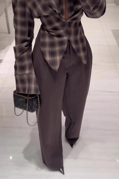 Pleated Pocket Blazer Pants