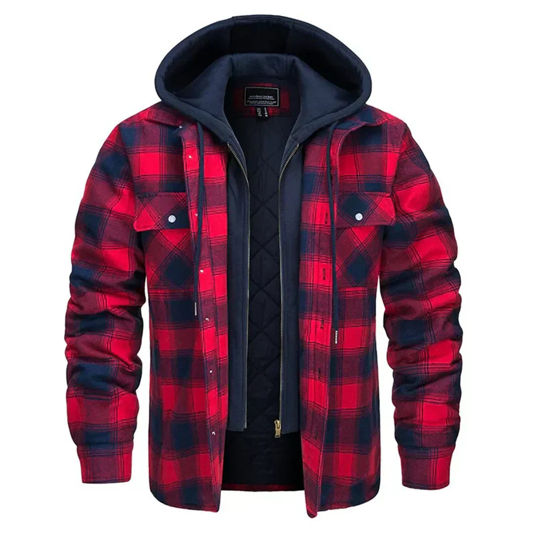 Florian - Men's Plaid Hooded Jacket