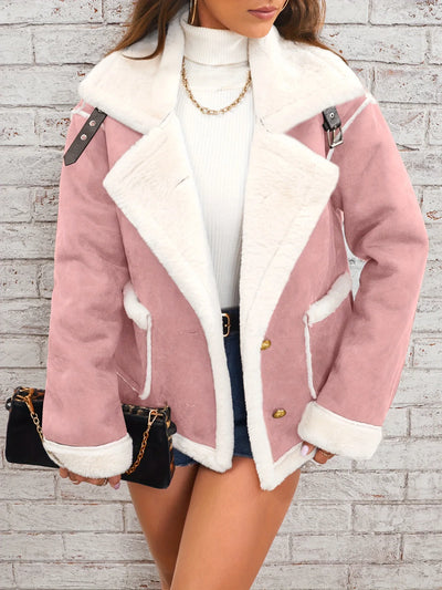 Luxe Shearling-Lined Aviator Jacket