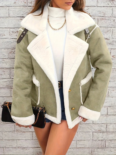 Luxe Shearling-Lined Aviator Jacket