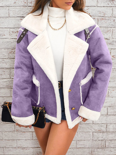 Luxe Shearling-Lined Aviator Jacket