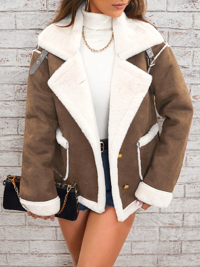Luxe Shearling-Lined Aviator Jacket