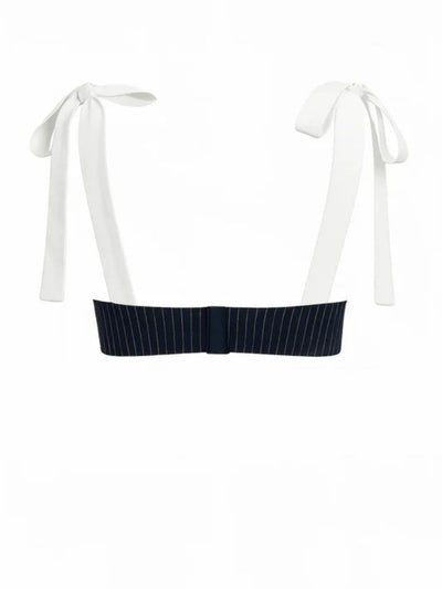 Chic Retro Striped Wide Leg Pants Set