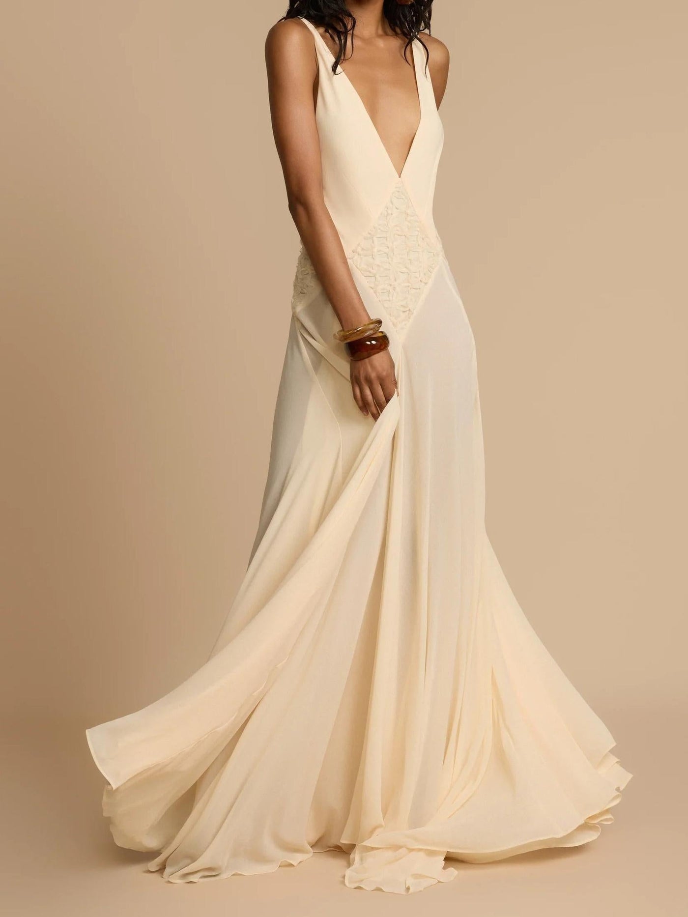 Lavinia Plunging V Maxi Dress