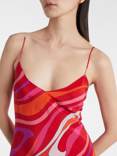 Swirl Print Maxi Dress