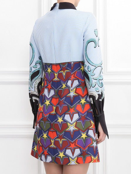 Baroque Print Shirt Dress