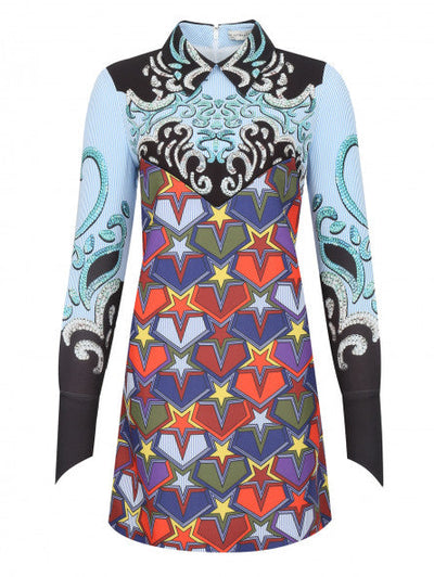 Baroque Print Shirt Dress