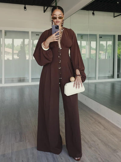 Plunge Neck Jumpsuit