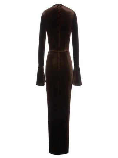 Asymmetric Neckline Fitted Dress