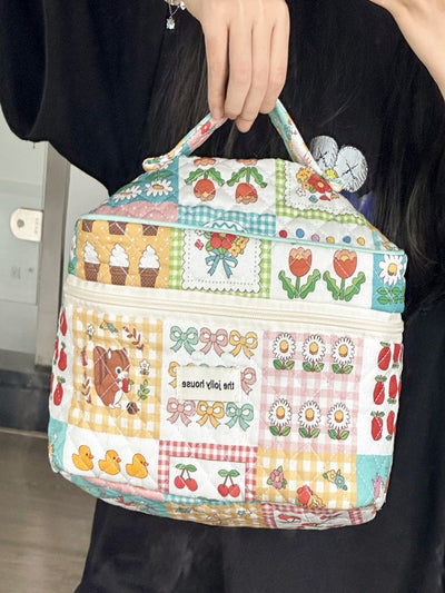 Colorful Garden Makeup Bag
