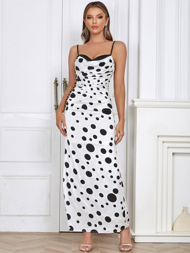 Sexy Polka Dot Maxi Dress