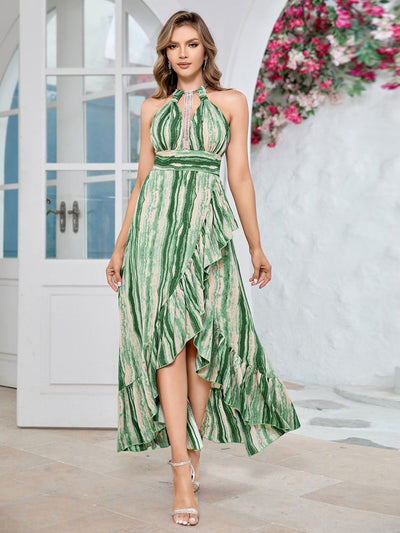 Sexy V-Neck Hollow Backless Dress