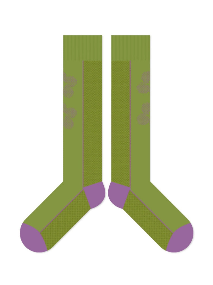 Cartoon Flower Pattern Cotton Socks