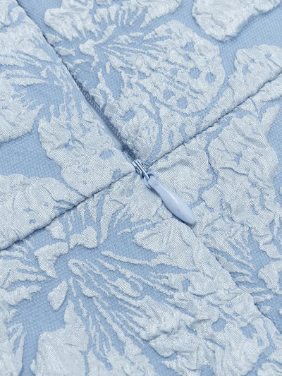 Strapless Vintage Puff Sleeve Dress