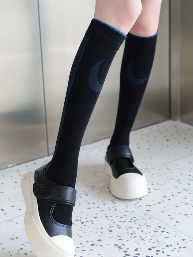 Cartoon Flower Pattern Cotton Socks