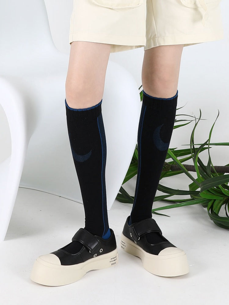 Cartoon Flower Pattern Cotton Socks